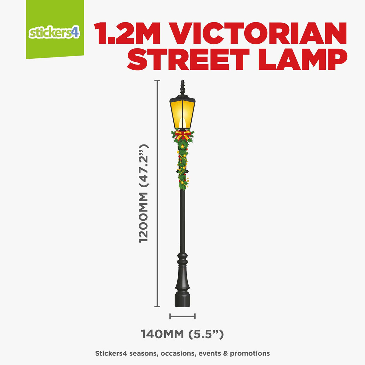 Victorian Street Lamp Window Sticker