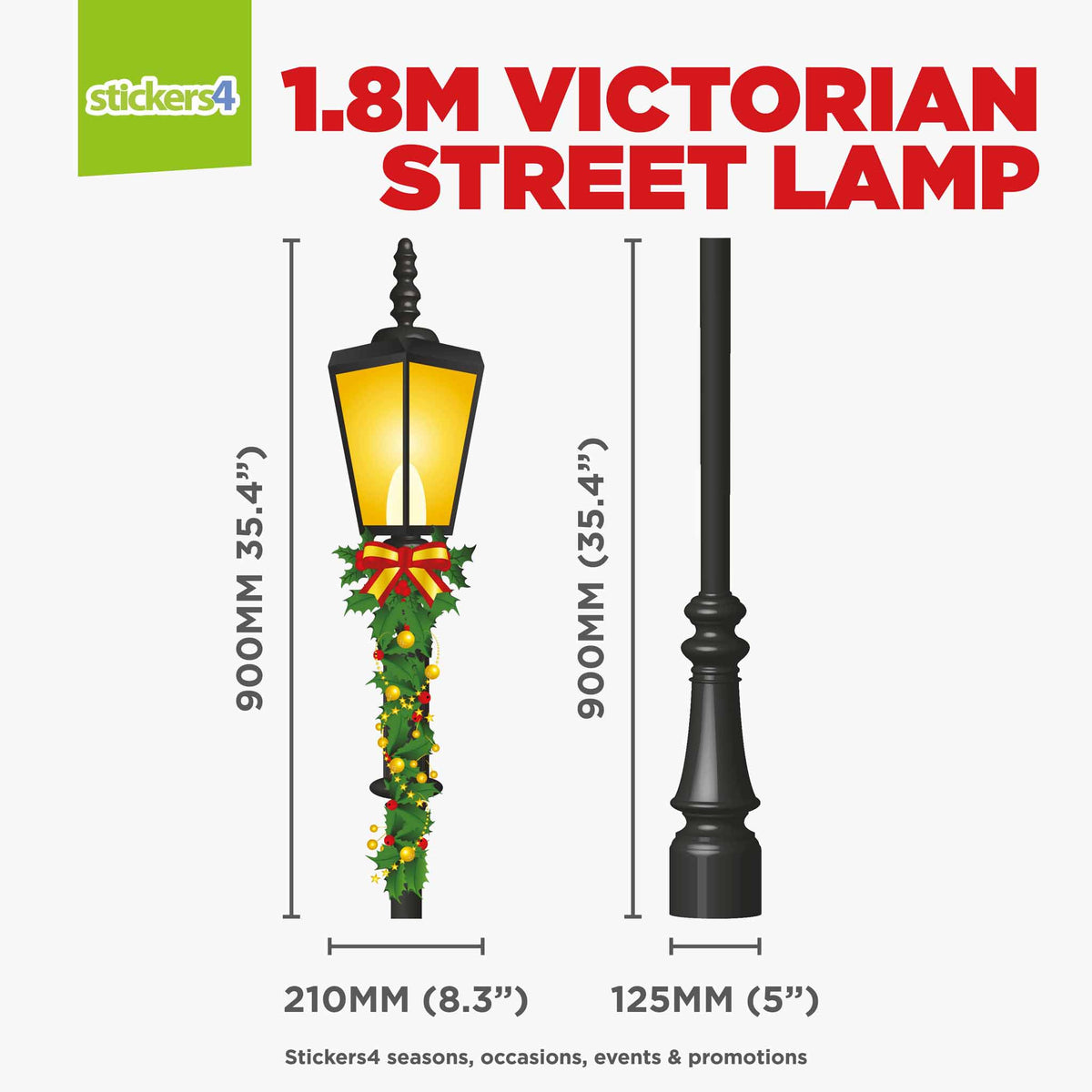 Victorian Street Lamp Window Sticker