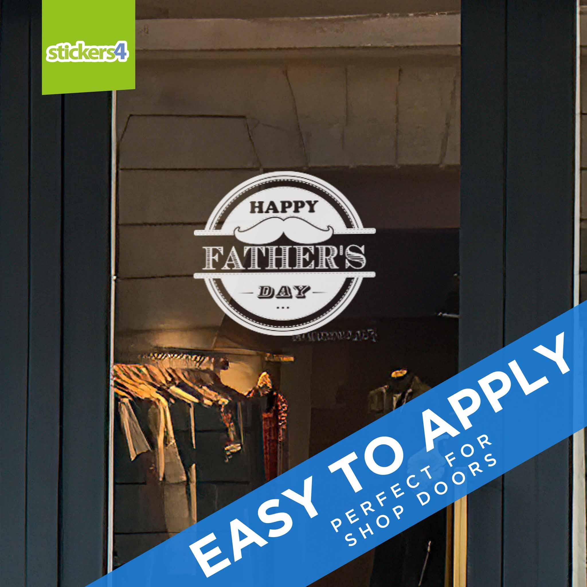 Vintage Happy Father's Day | Father's Day Window Display | Stickers4