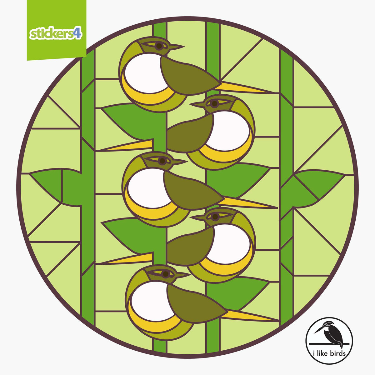 I Like Birds - Warblers Suncatcher Window Sticker