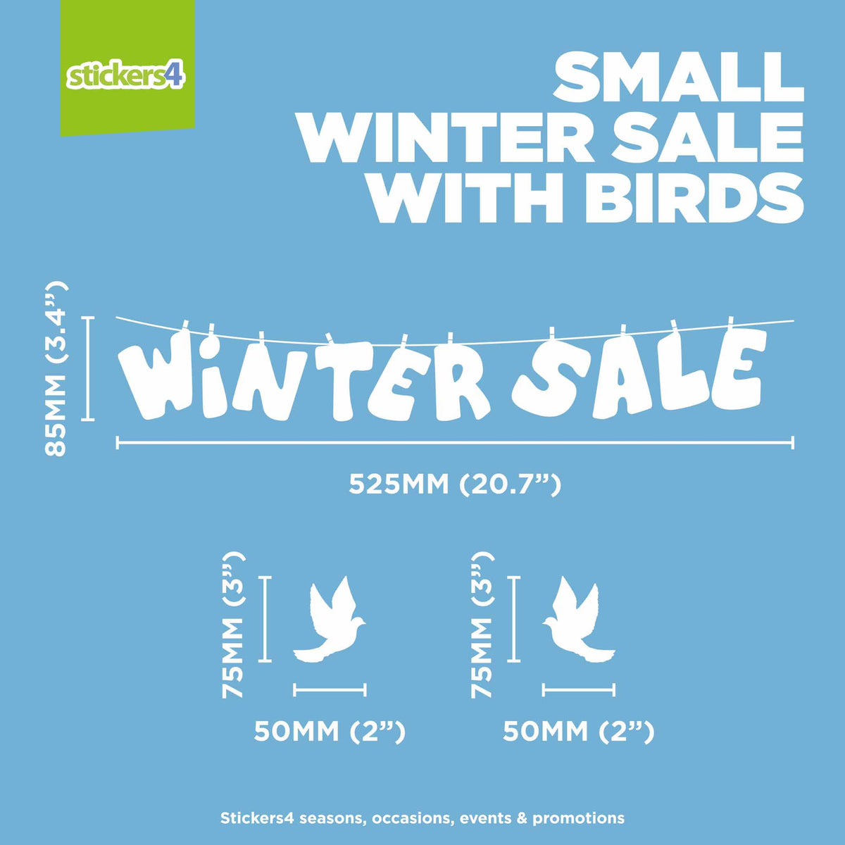 Winter Sale with Birds