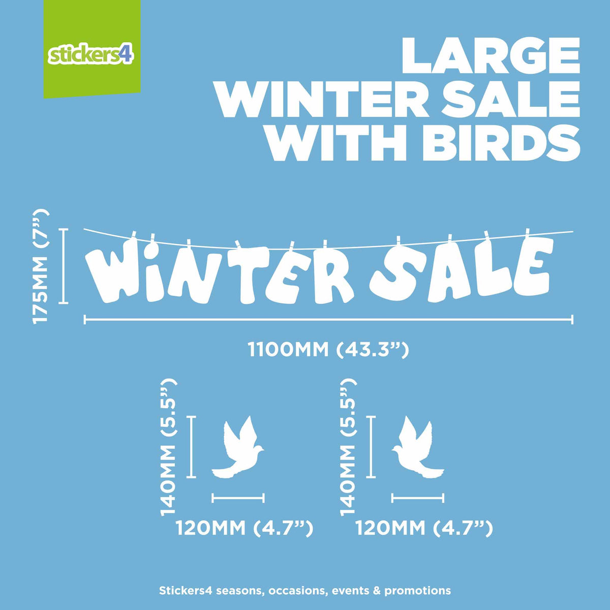 Winter Sale with Birds