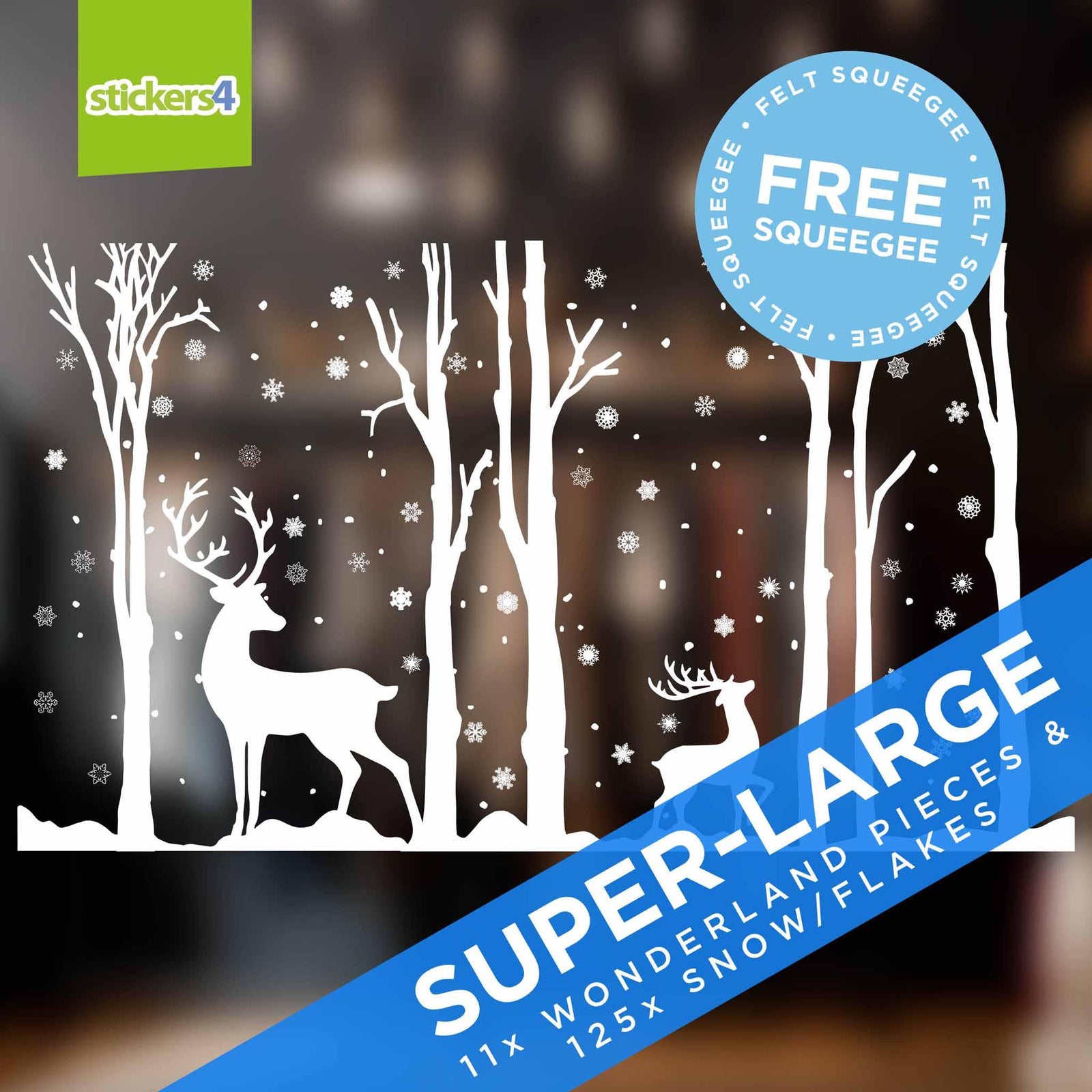 Super Large Winter Wonderland Scene Christmas Window Display