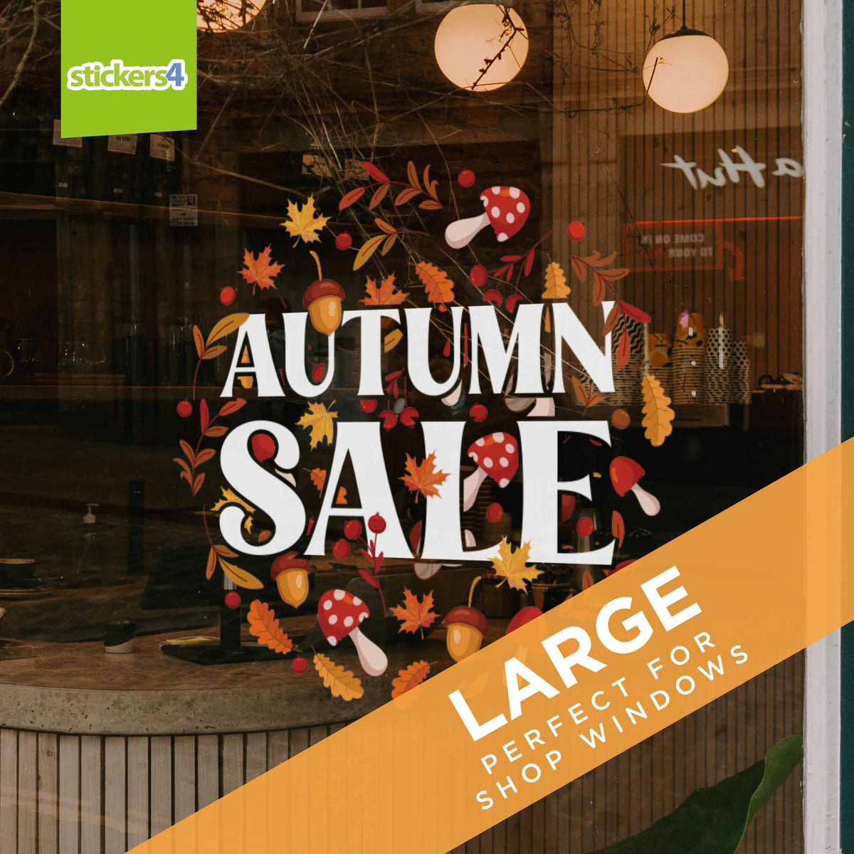 Woodland Autumn Sale Window Sticker Roundel