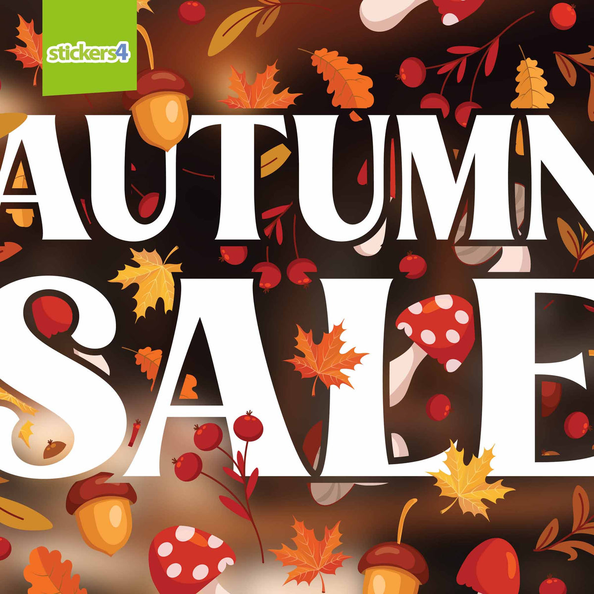 Woodland Autumn Sale Window Sticker Roundel