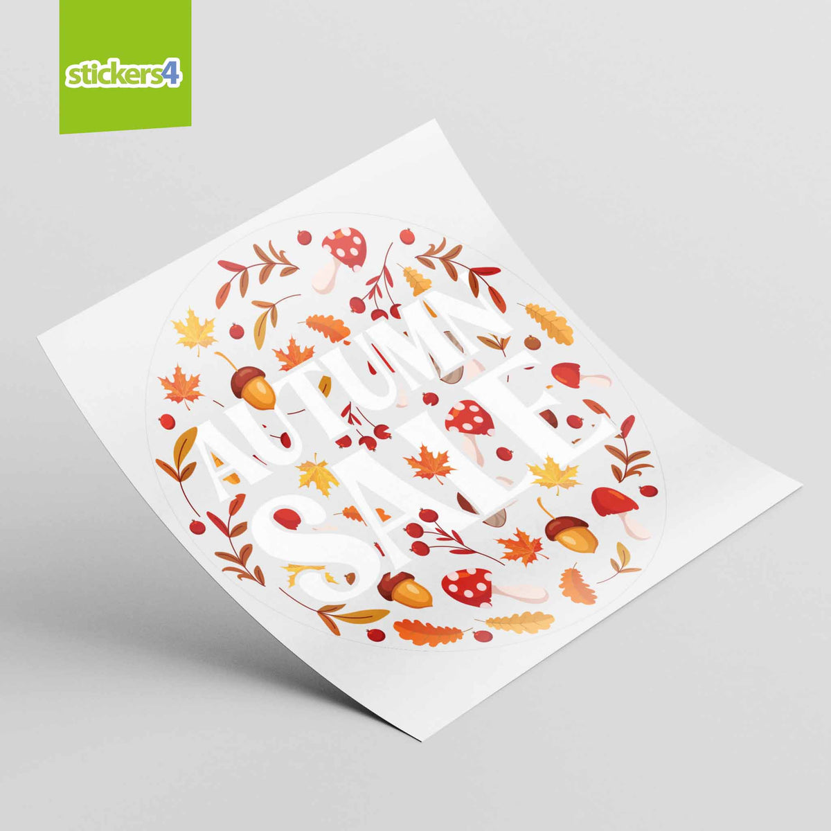 Woodland Autumn Sale Window Sticker Roundel