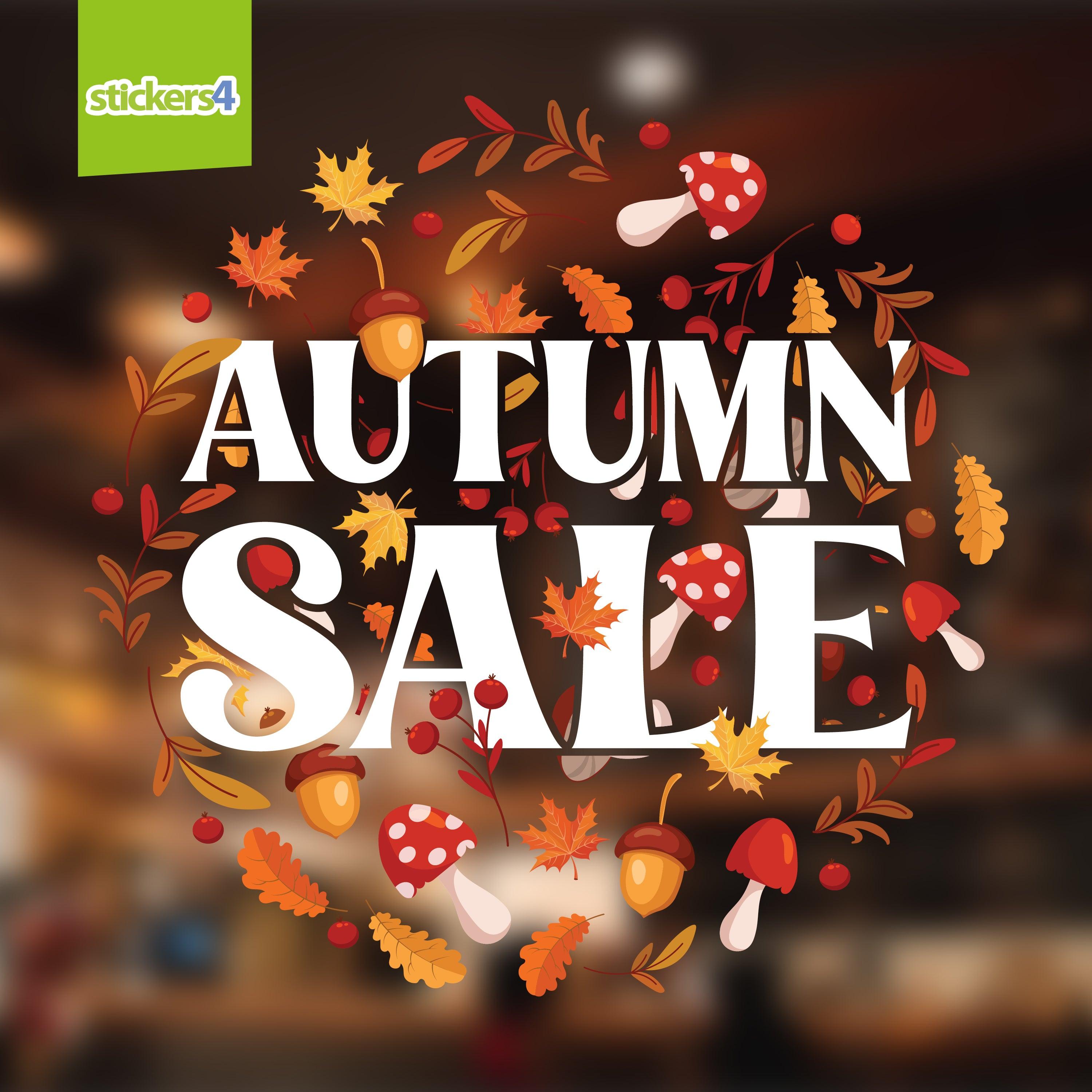 Autumn Window Stickers | Autumnal Leaves and Trees | Stickers4