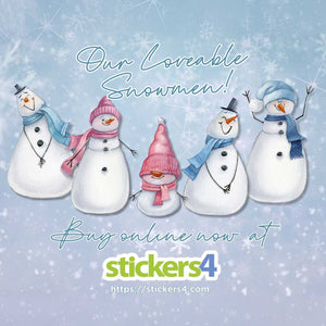 Snowmen window stickers for Christmas