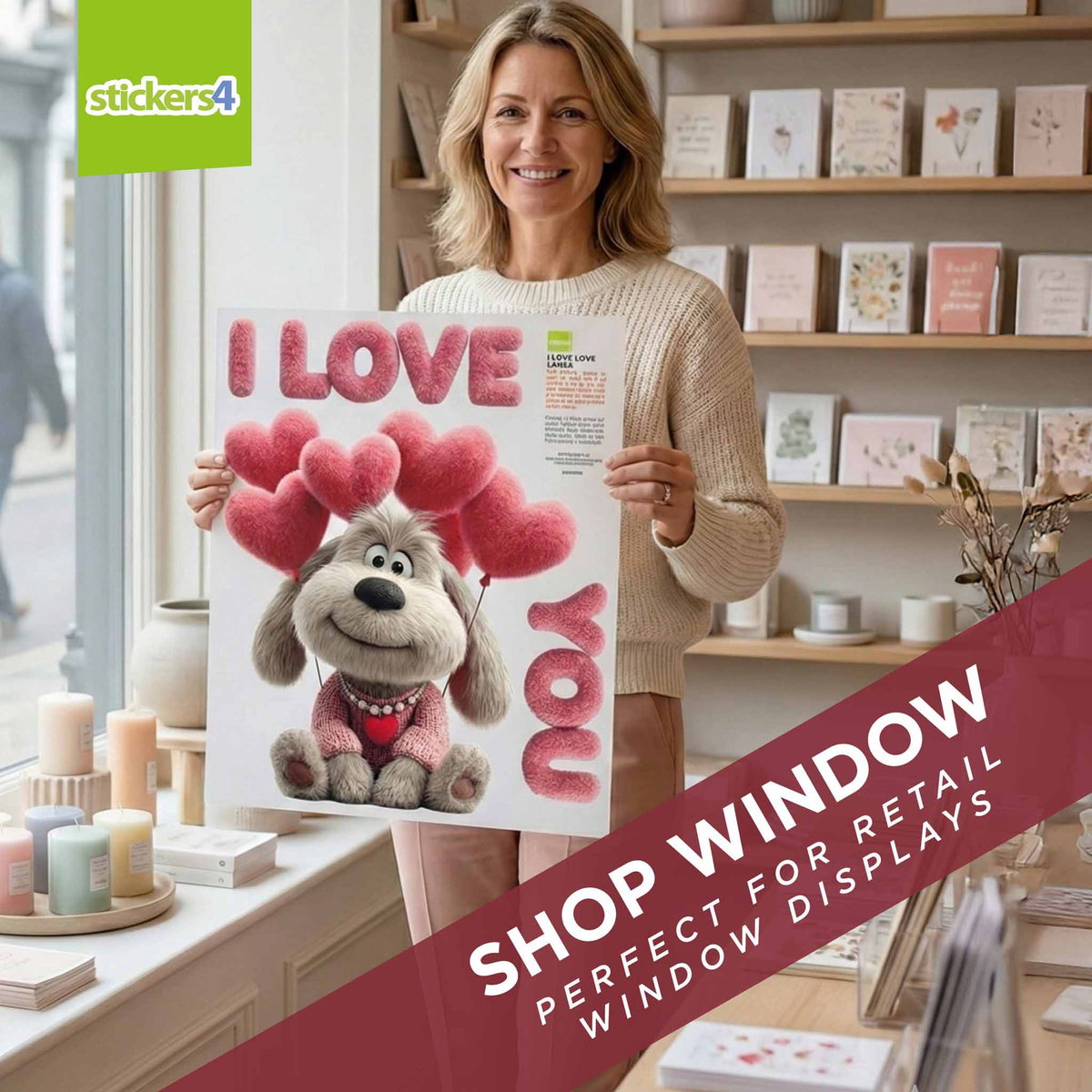 Puppy Love Window Sticker