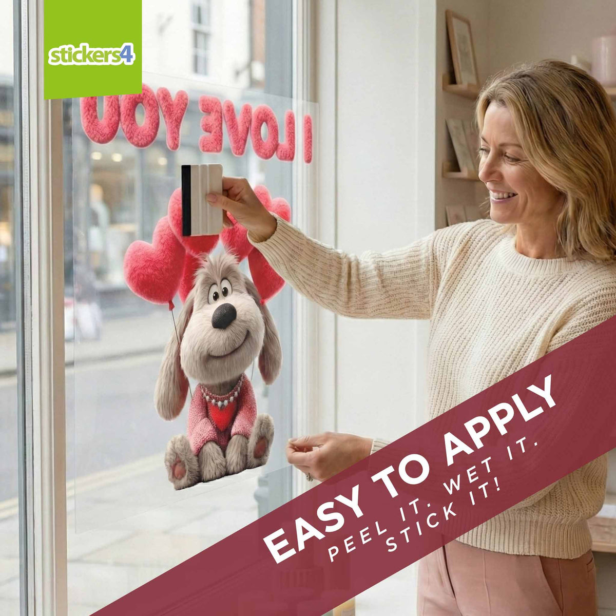 Puppy Love Window Sticker