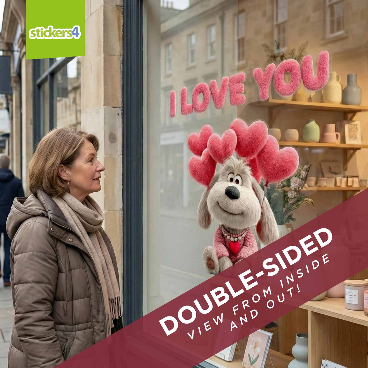 Puppy Love Window Sticker