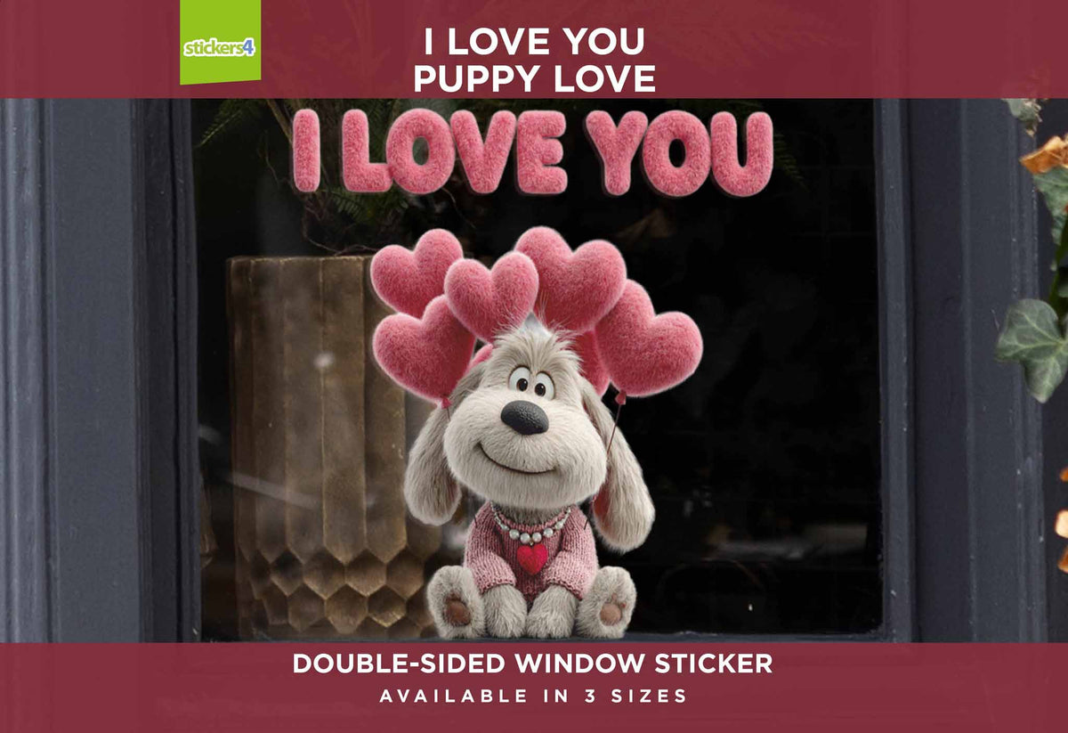 Puppy Love Window Sticker
