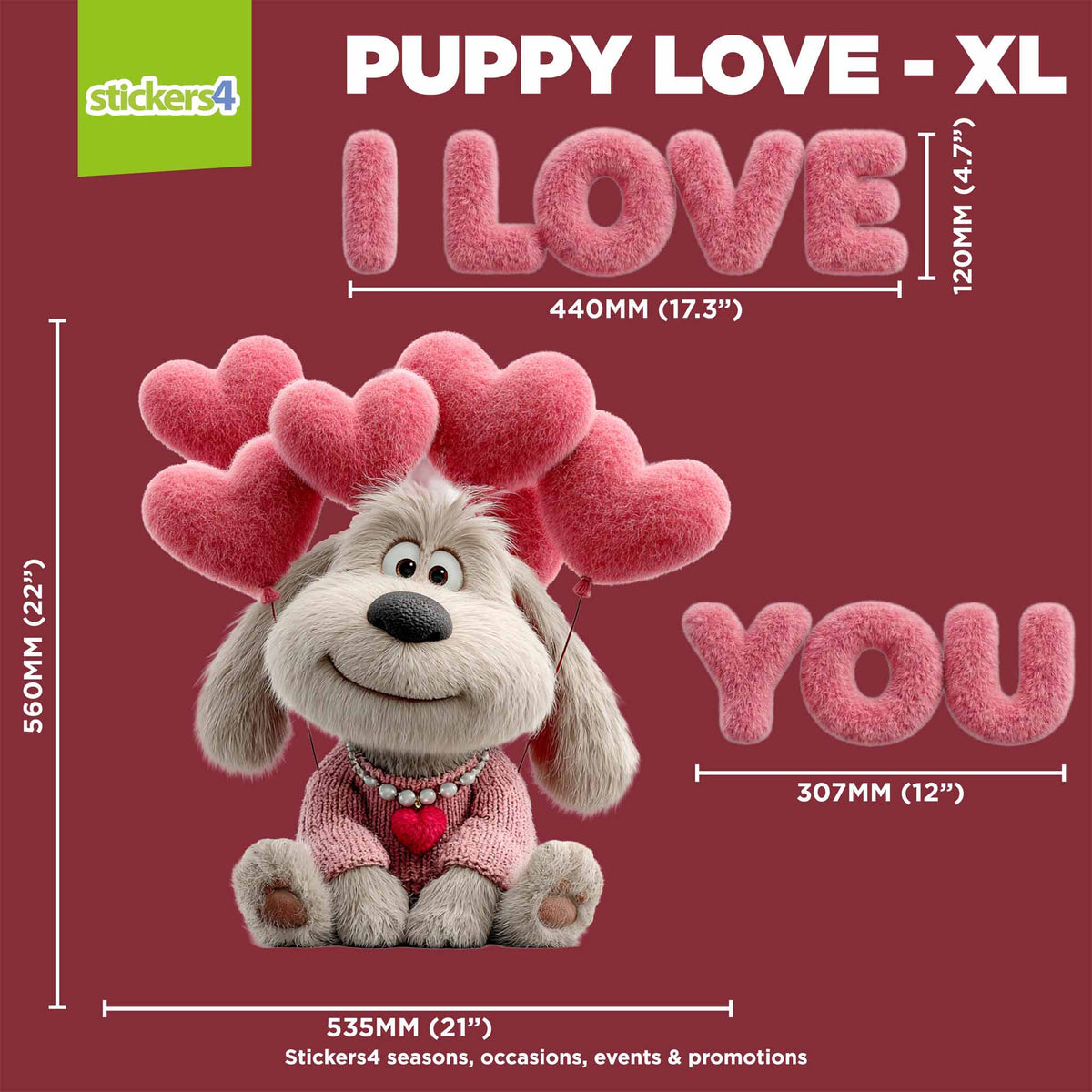 Puppy Love Window Sticker