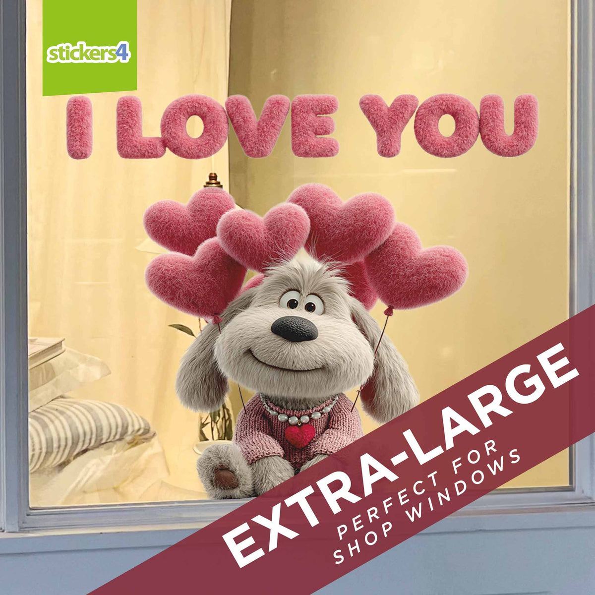 Puppy Love Window Sticker