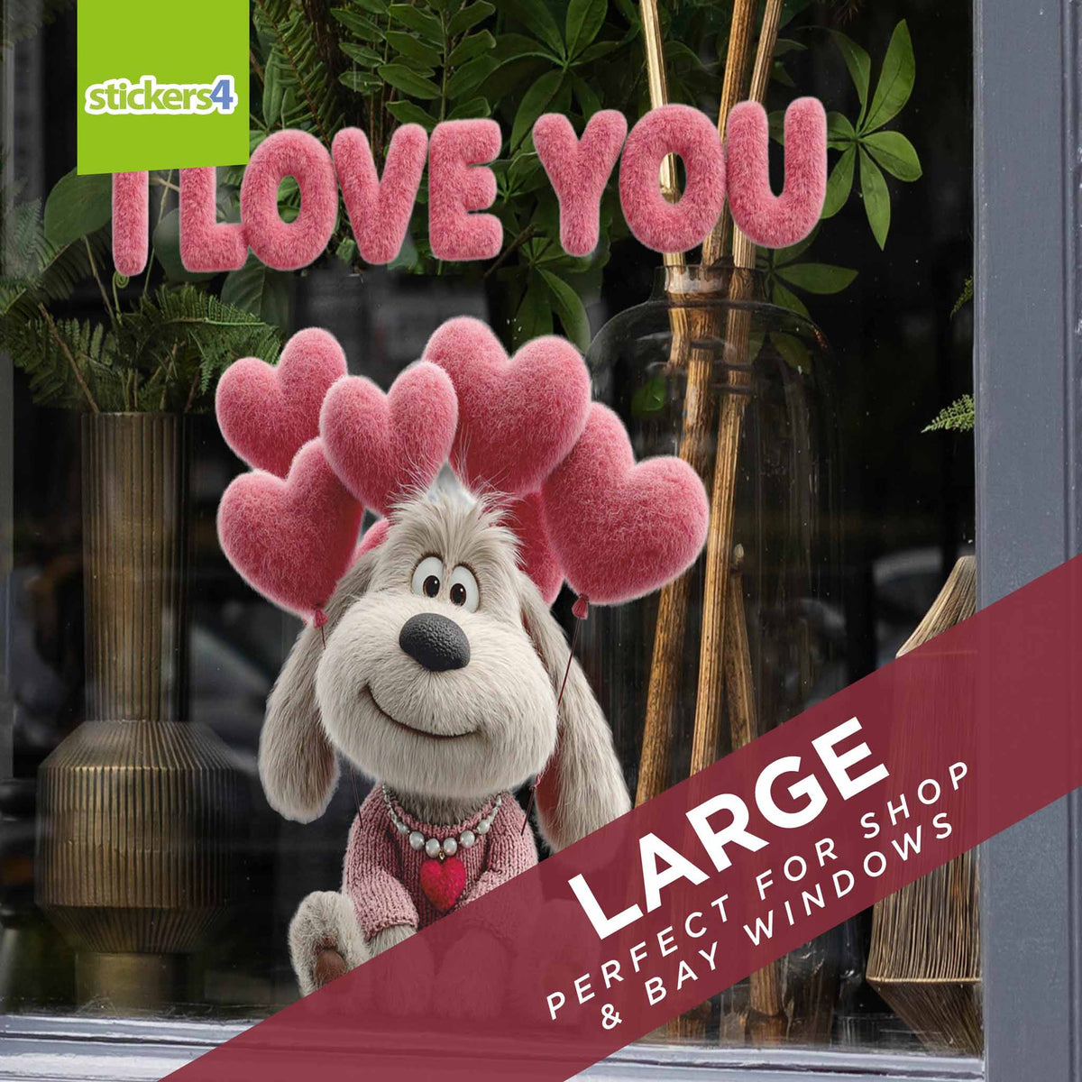 Puppy Love Window Sticker