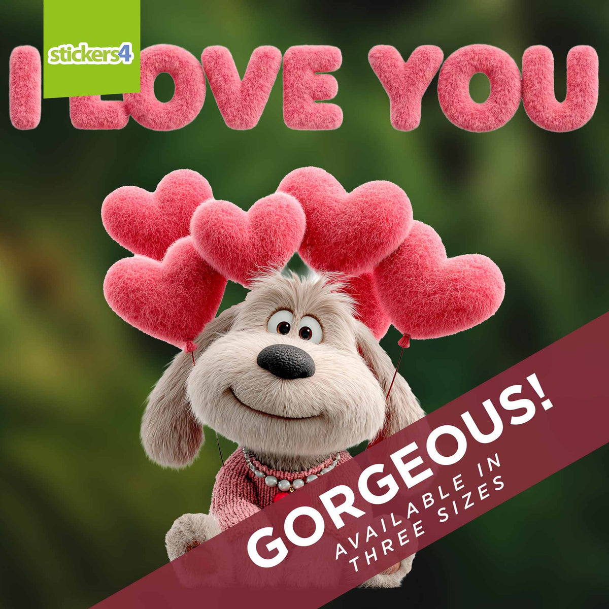 Puppy Love Window Sticker