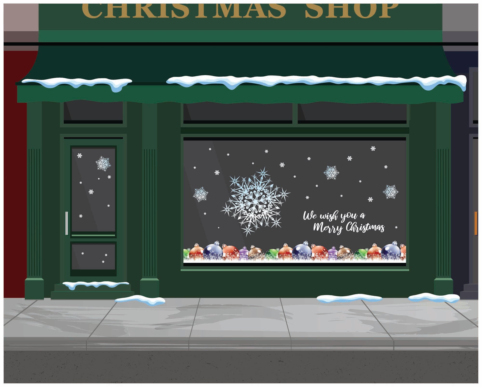 extra large snowflake for shop window display idea