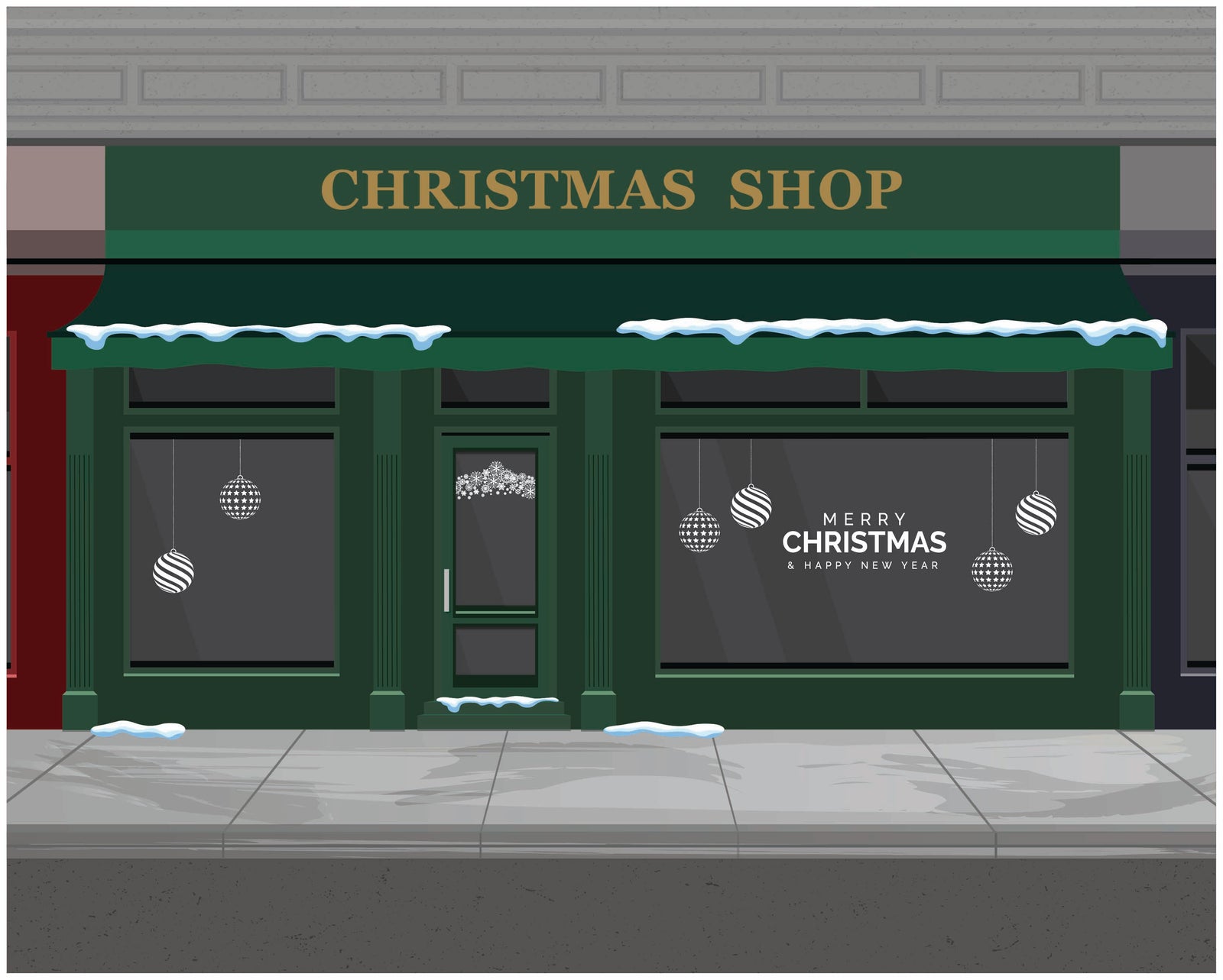 stylish Christmas Window display idea