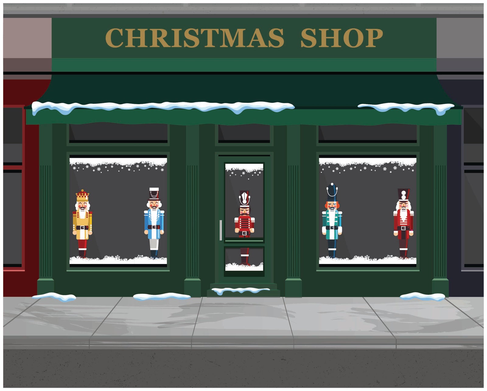 christmas nutcracker soldier christmas window display