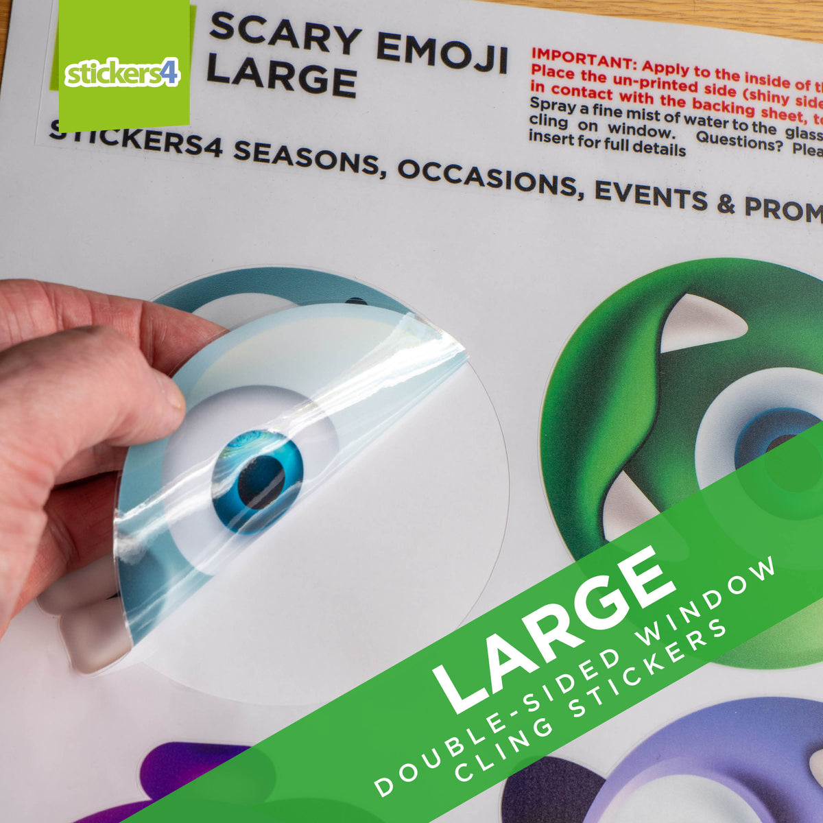 Scary Halloween Emoji Window Stickers