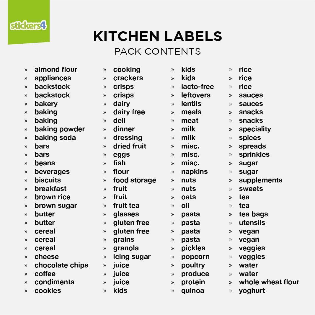 108 Script Font Kitchen/Pantry Labels - Inspired by The Home Edit Home Organisation