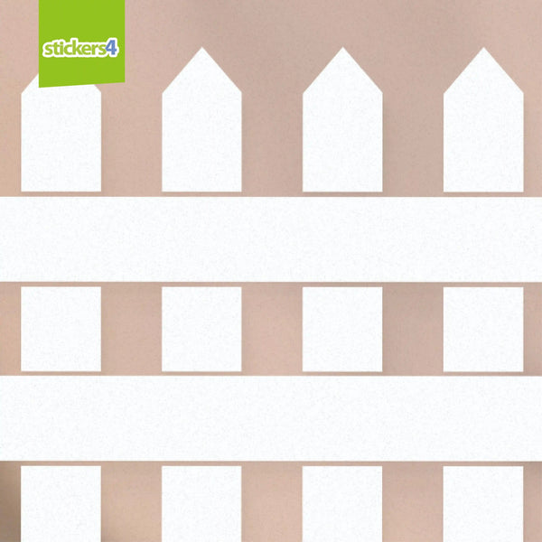 Small Picket Fence Window Cling Border Sticker Perfect Anytime
