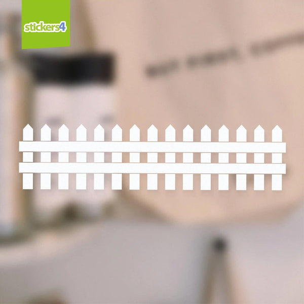 Small Picket Fence Window Cling Border Sticker Perfect Anytime