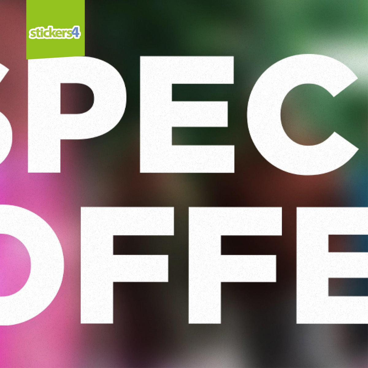Large SPECIAL OFFERS Shop Window Sticker - White on Clear Promotions