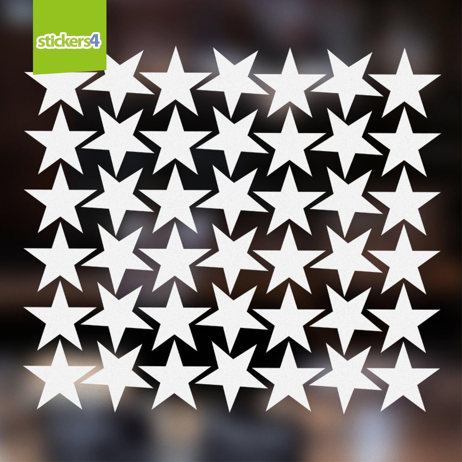 60 Small 5 Pointed Star Window Stickers Christmas Window Display