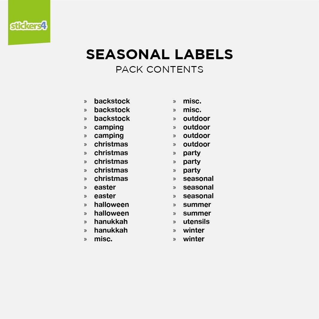 34 Script Font Seasonal Labels - Inspired by The Home Edit Home Organisation