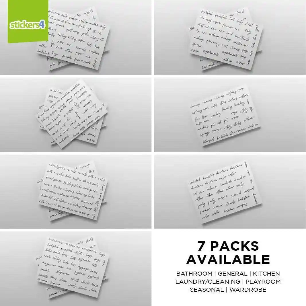 34 Script Font Seasonal Labels - Inspired by The Home Edit