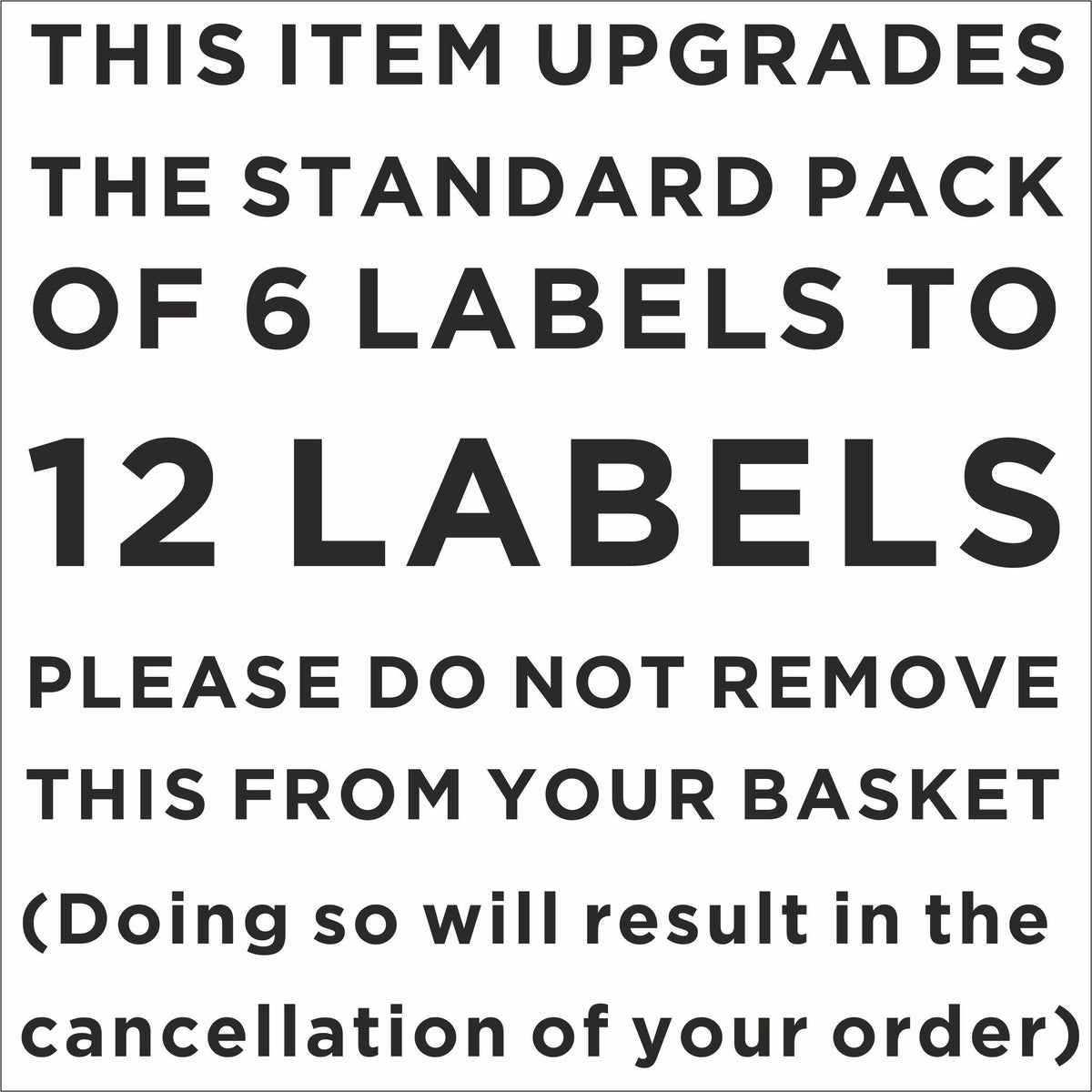 &#39;+6 Custom Pantry Labels Large White (Add on - 12 Total) DO NOT REMOVE FROM BASKET Home Organisation