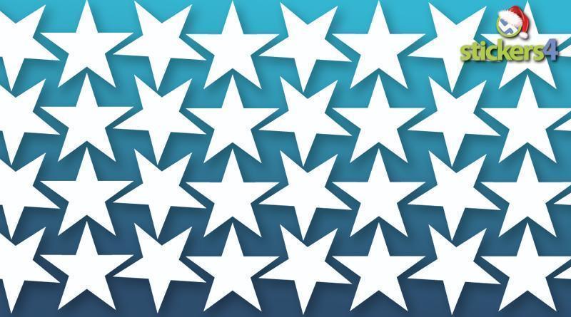 60 Small 5 Pointed Star Window Stickers Christmas Window Display