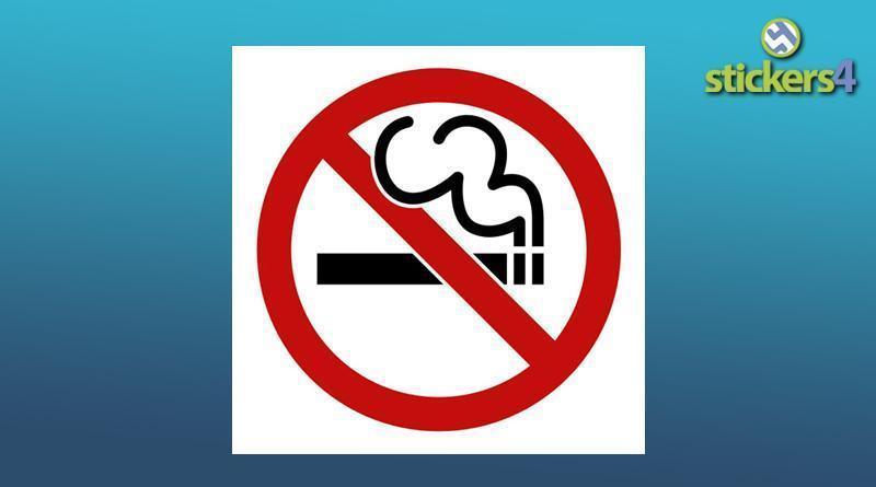 70mm Diameter NO SMOKING sticker Your Business