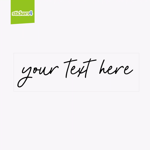 8 Custom BLACK SCRIPT Labels