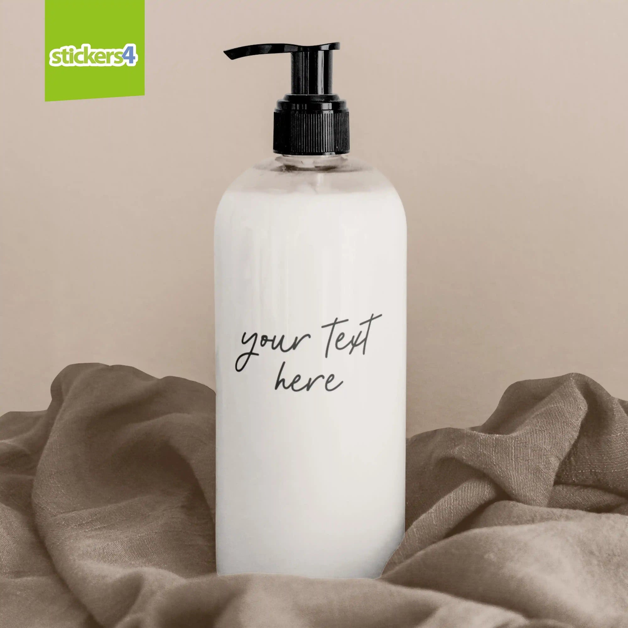 8 Custom BLACK SCRIPT Labels