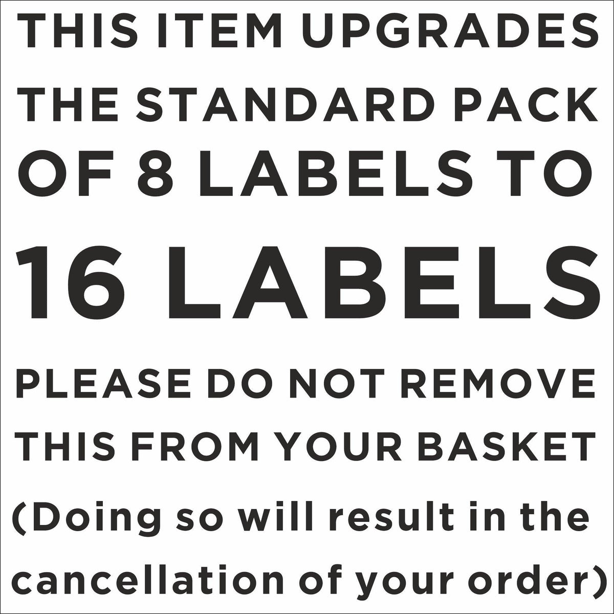 &#39;+8 Custom Script Labels (Add on - 16 Total) DO NOT REMOVE FROM BASKET Home Organisation