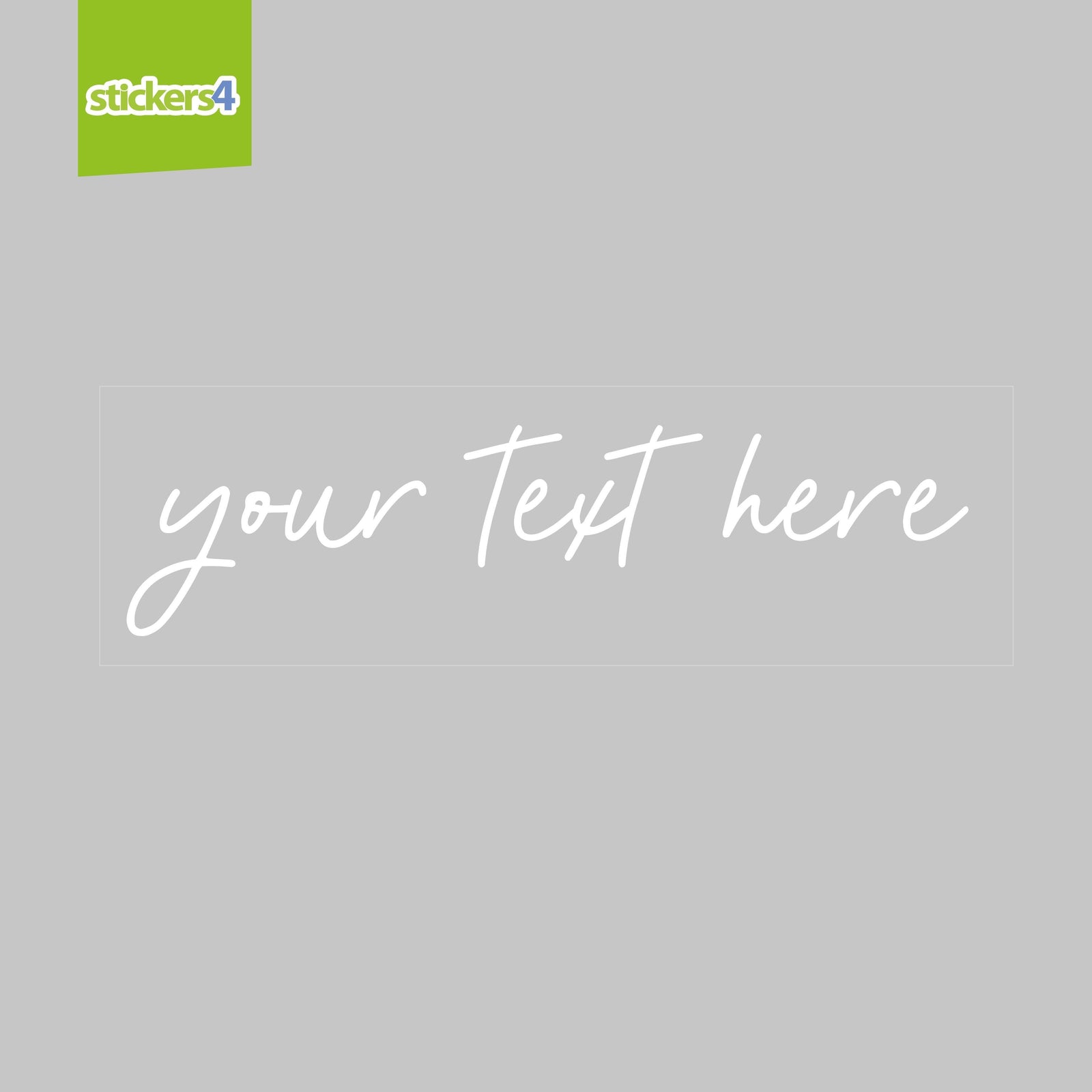 8 Custom WHITE SCRIPT Labels Home Organisation