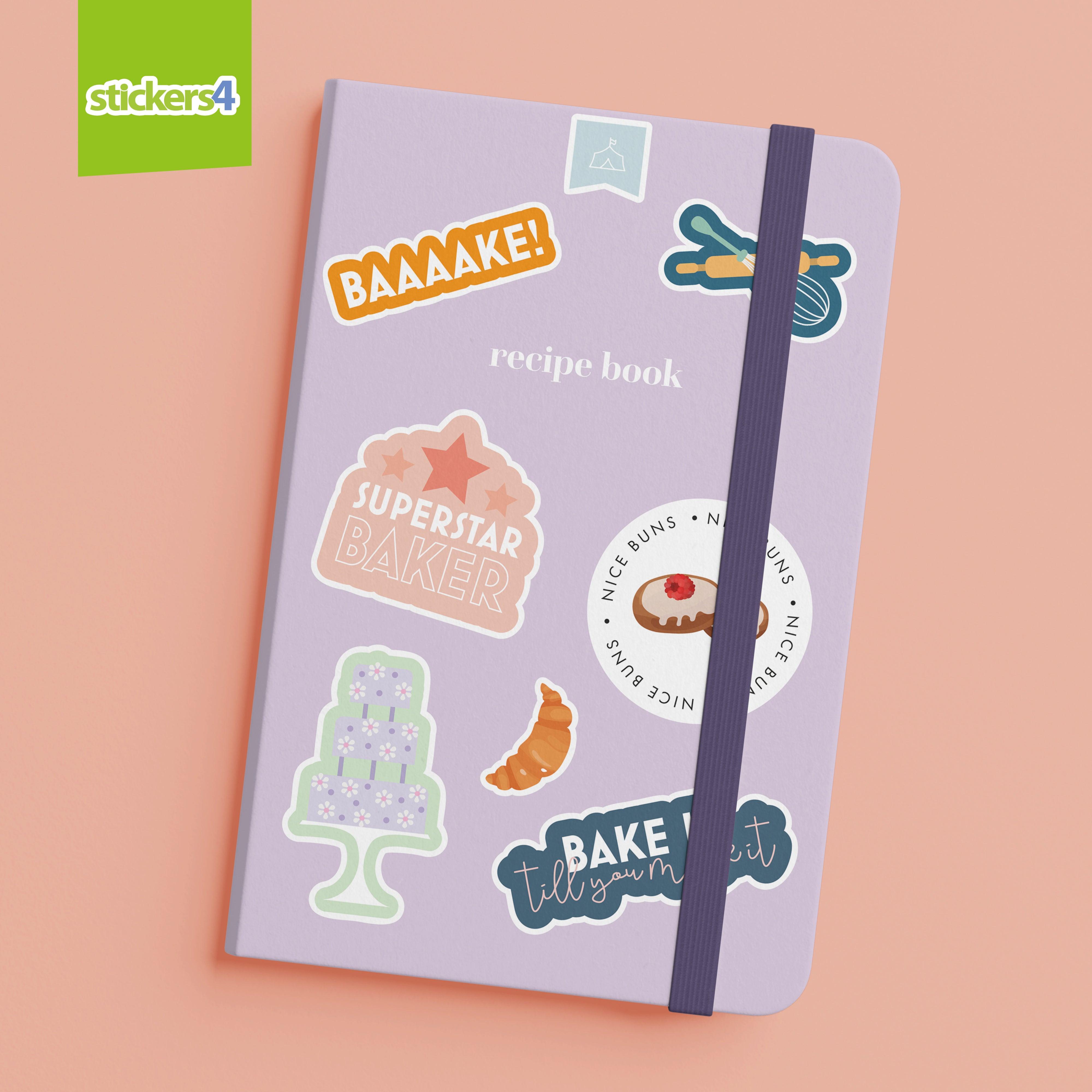 Bake Off Inspired Sticker Pack Removable Laptop Decals for Baking Fa