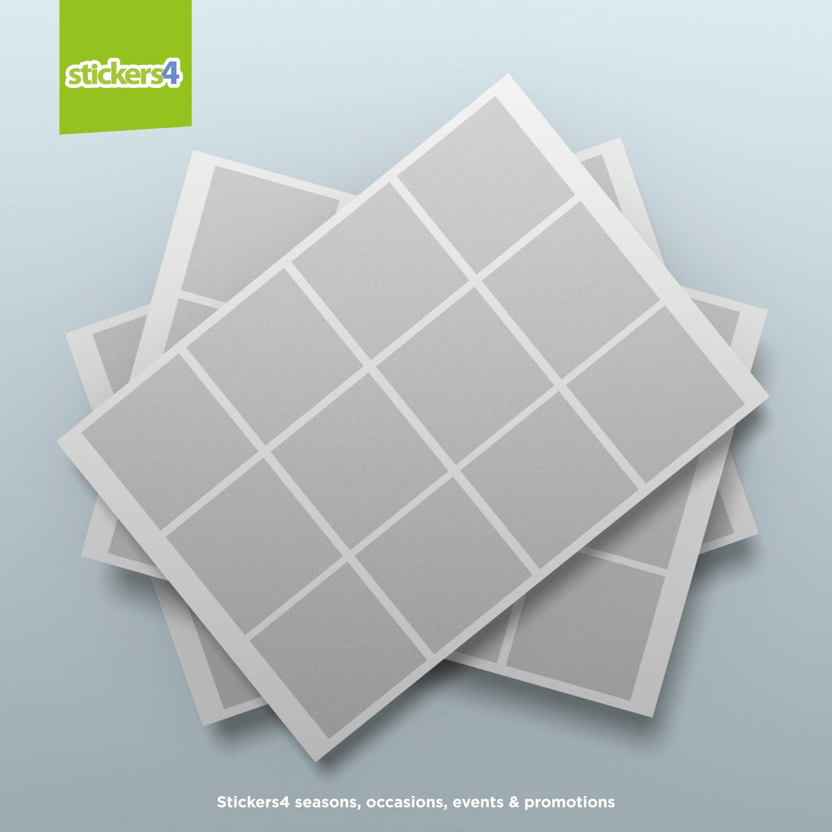 60x Square Glass Awareness Window Stickers - Glass Safety Window Stick