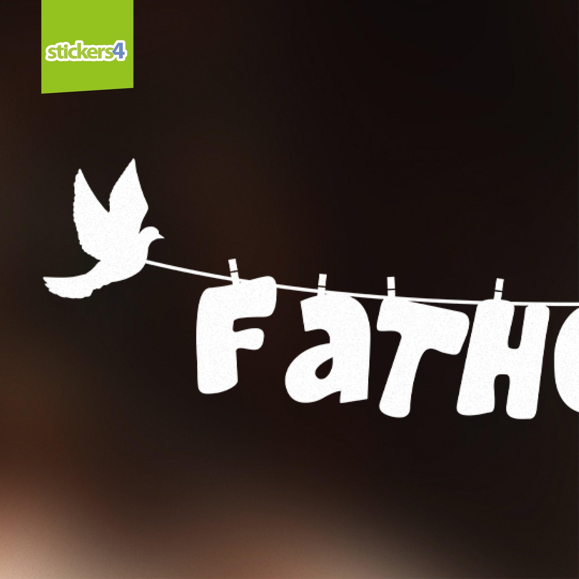 Small Father's Day Window Sticker with Birds Occasions