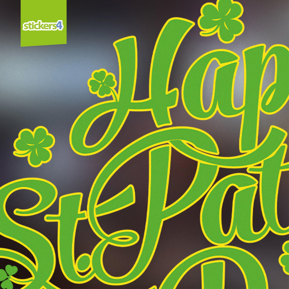 Happy St Patrick&#39;s Day Swirly Text Occasions