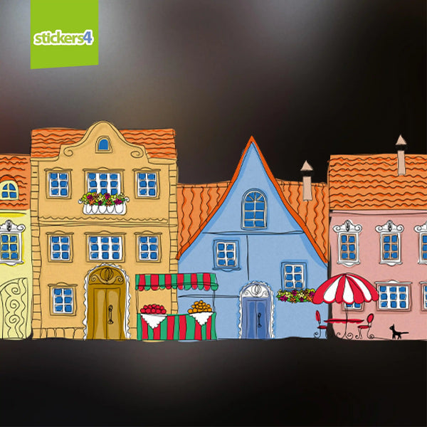 Rue de la Promenade Border Seasonal Window Display