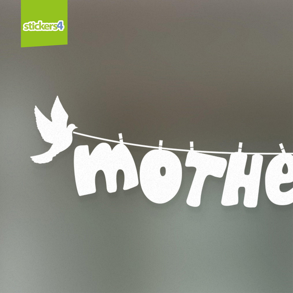 Small Mother&#39;s Day Window Sticker with Birds Mother&#39;s Day Display