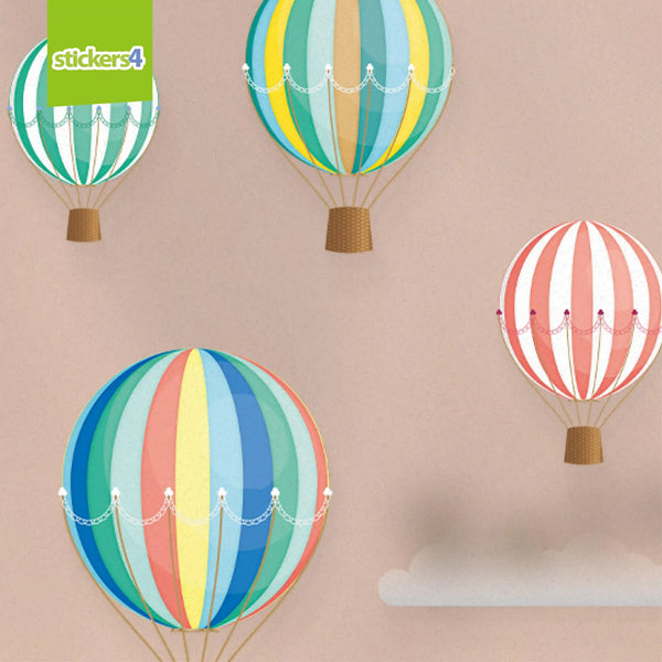 Vintage Hot Air Balloons and Clouds Decorative Window Displays