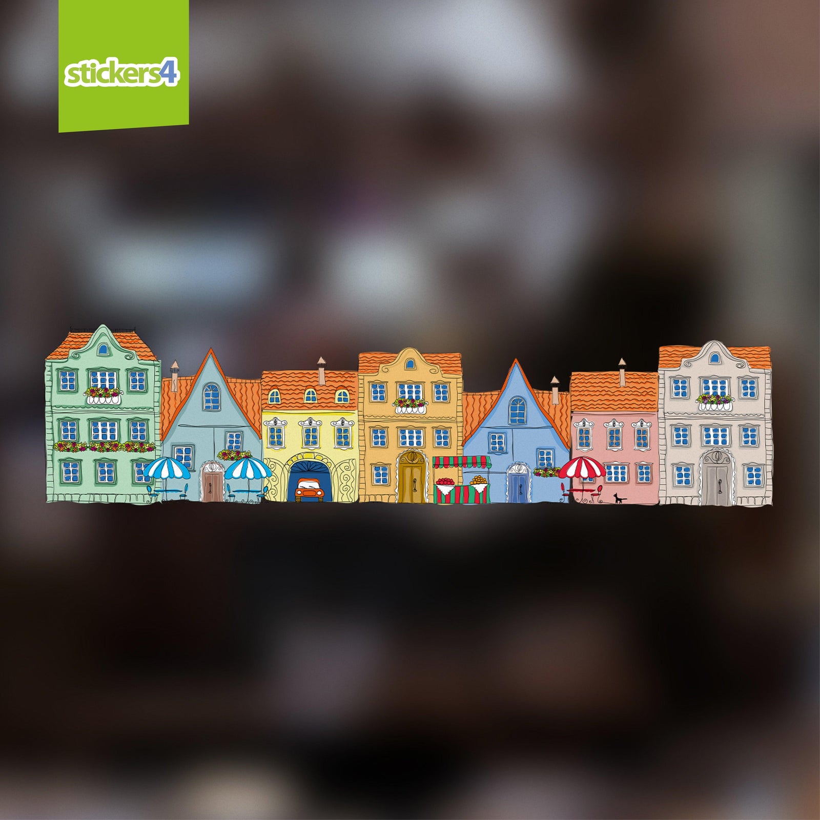 Rue de la Promenade Border Seasonal Window Display