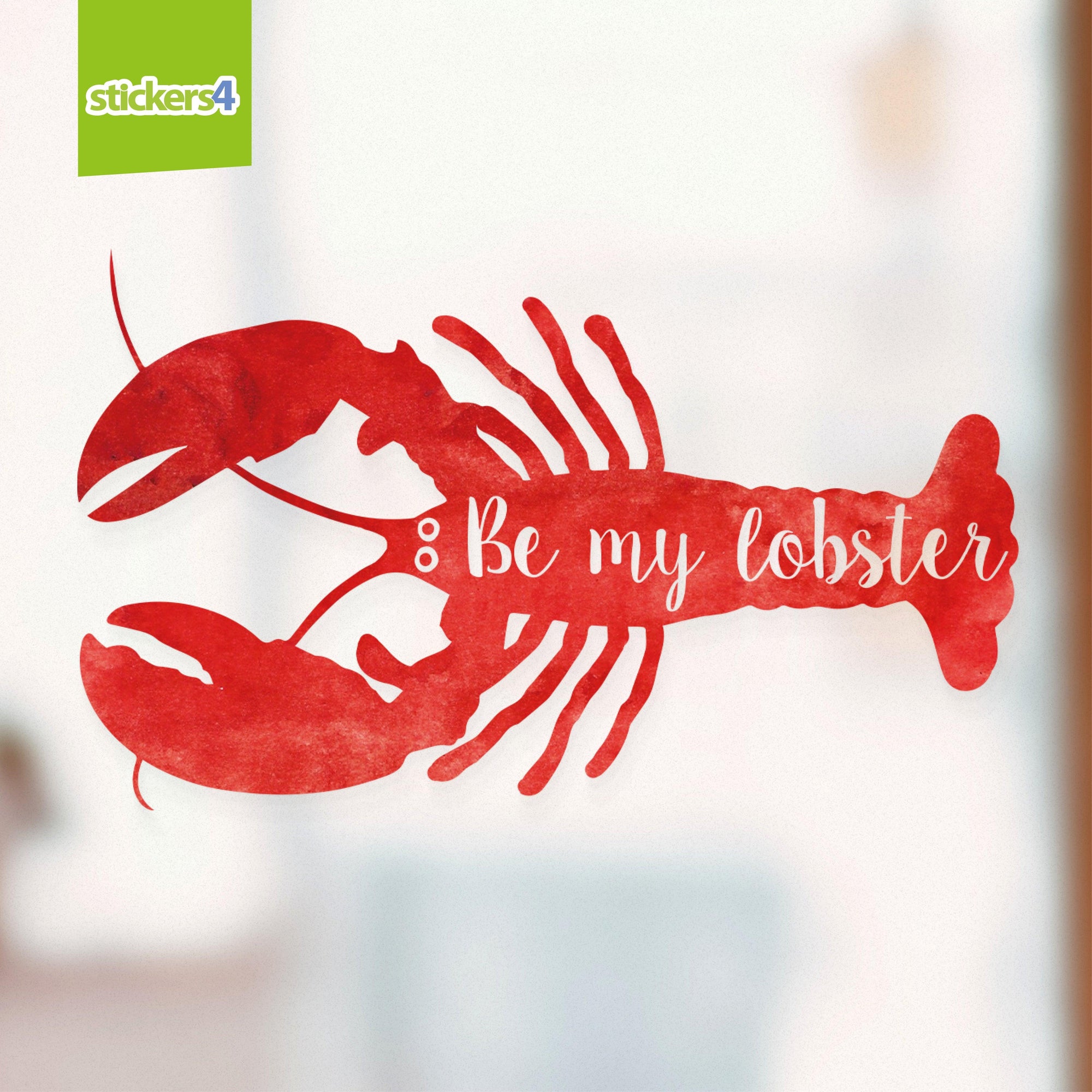 Be My Lobster Window Cling Sticker Valentine's Day Display