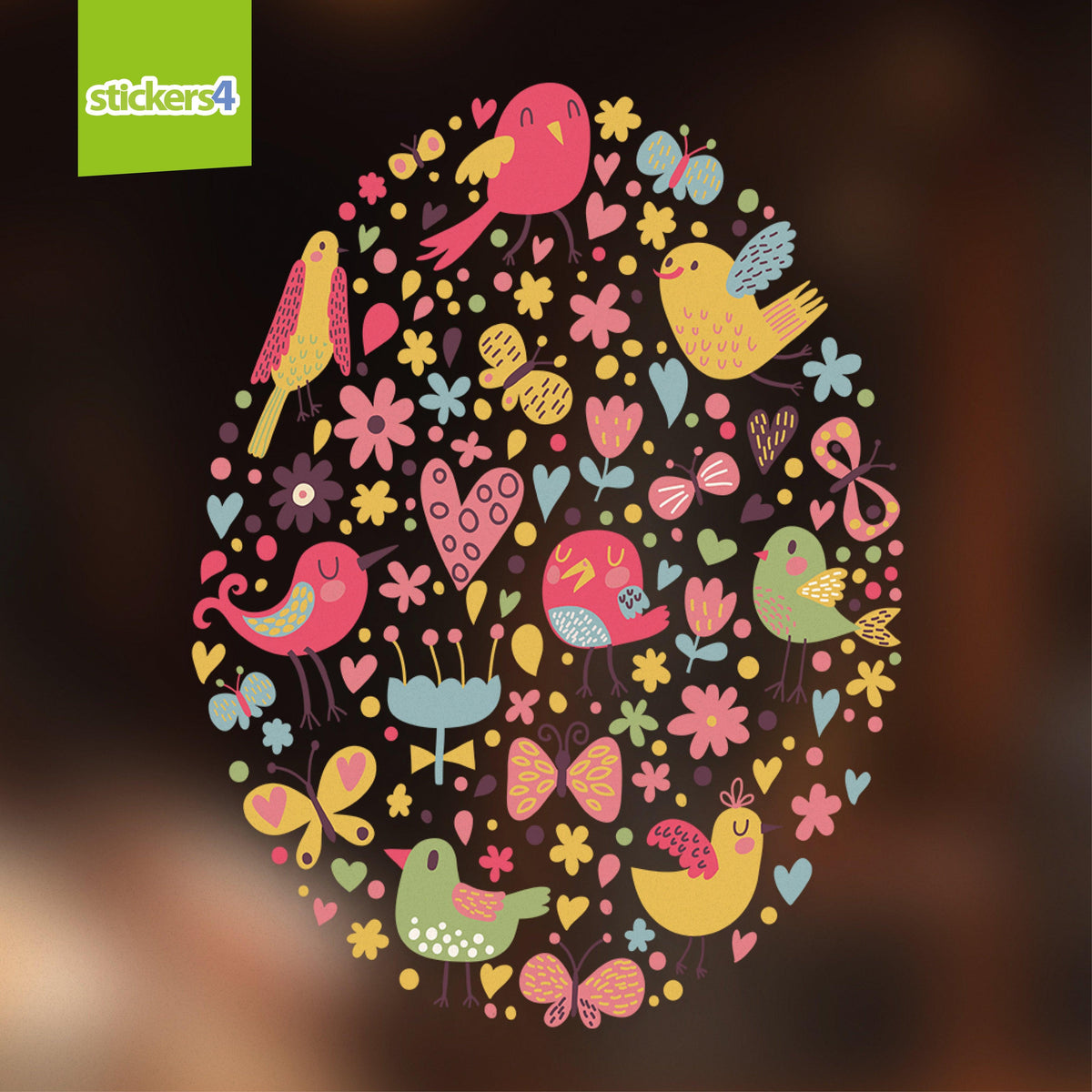 Large Birdy Egg Easter Window Cling Easter