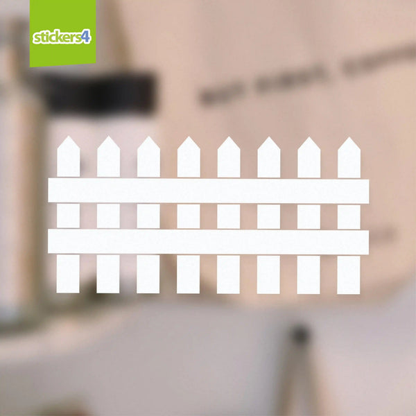 Large Picket Fence Window Cling Border Sticker Perfect Anytime