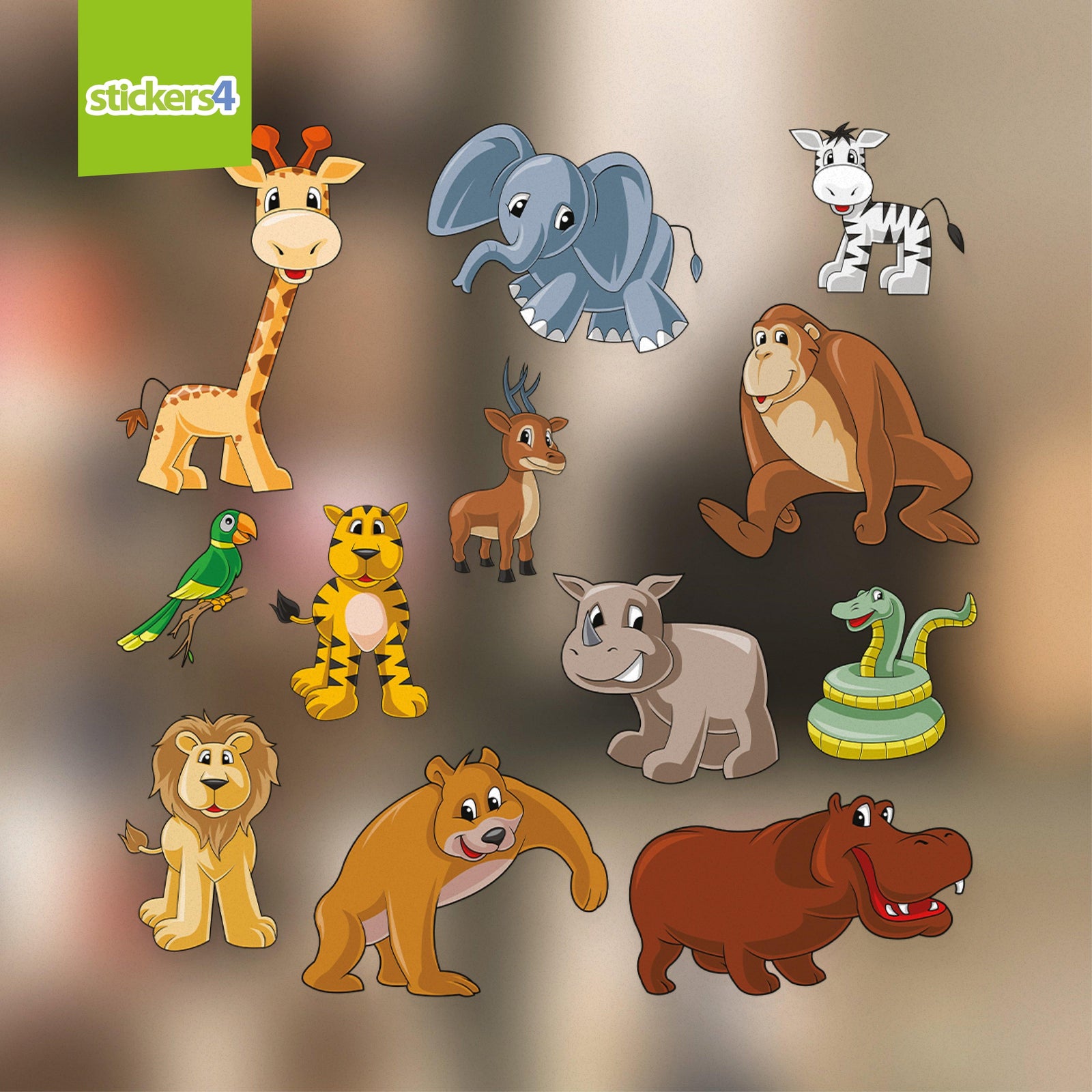 Jolly Jungle Window Stickers Perfect Anytime